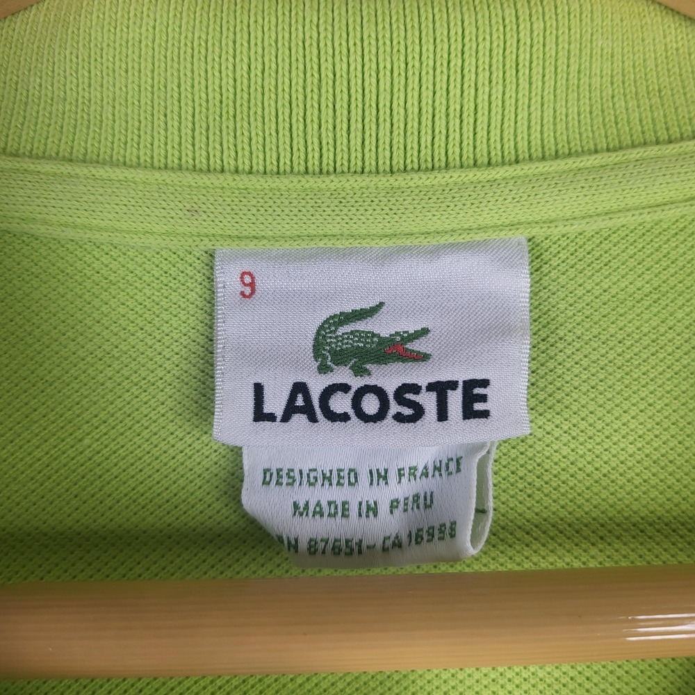Lacoste Polo‎ Shirt Mens 3XL Green Classic Croc Logo Short Sleeve Casual Tennis - Picture 3 of 7